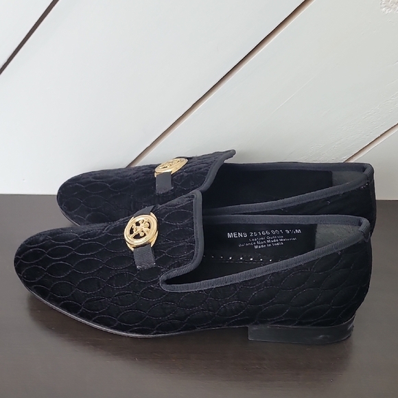 STACY ADAMS Mens 9.5 Valet Velour Bit Slip-on Loafer, Black - Picture 2 of 7